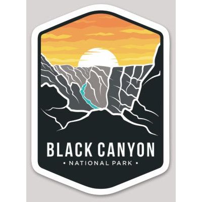 Black Canyon National Park Die Cut Sticker Large – Emblem Collection 1