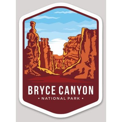 Bryce Canyon National Park Die Cut Sticker Large – Emblem Collection 1
