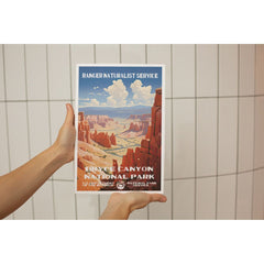 Bryce Canyon National Park Poster – Pink Hoodoos & Canyon Overlook – Ranger Header