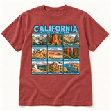 California National Parks T-Shirt — Comfort Colors 1717 in Brick