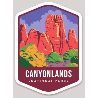 Canyonlands National Park Die Cut Sticker Large – Emblem Collection 2