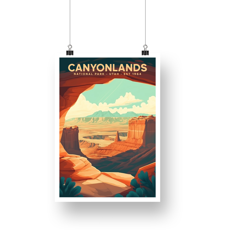 Canyonlands National Park Poster – Canyon View through a Rock Arch