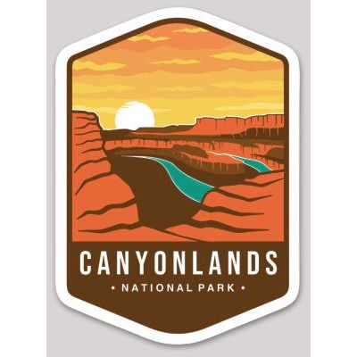 Canyonlands National Park Die Cut Sticker Large – Emblem Collection 1