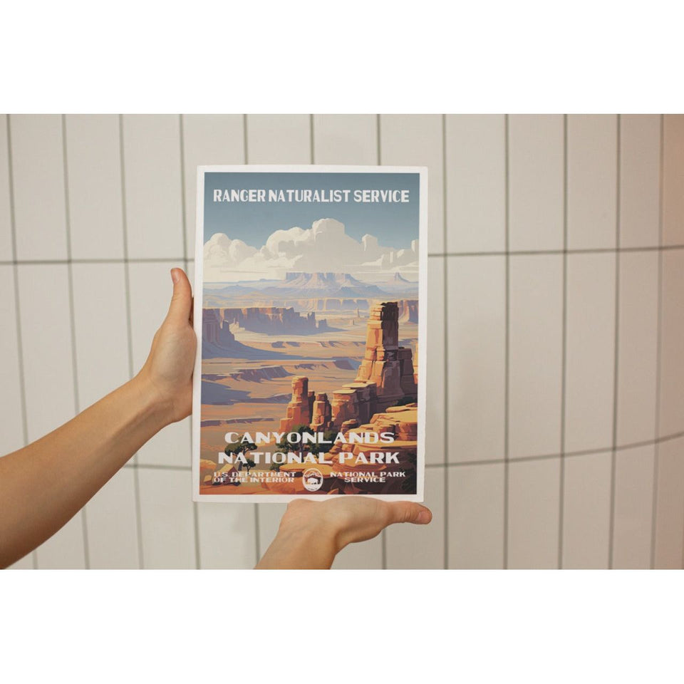 Canyonlands National Park Poster – Broad Canyon & Clouded Mesa – Ranger Header