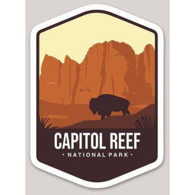 Capitol Reef National Park Die Cut Sticker Large – Emblem Collection 1