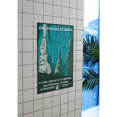 Carlsbad Caverns National Park Poster – Turquoise Cave & Stone Spires – Ranger Header