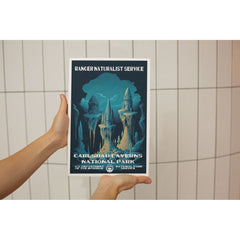 Carlsbad Caverns National Park Poster – Blue Cave & Hanging Formations – Ranger Header