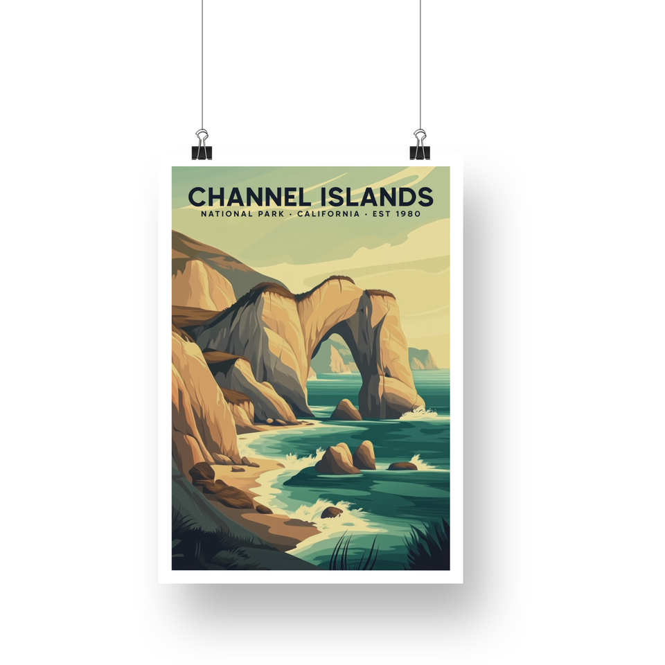 Channel Islands National Park Poster – Sea Arch & Rocky Coast