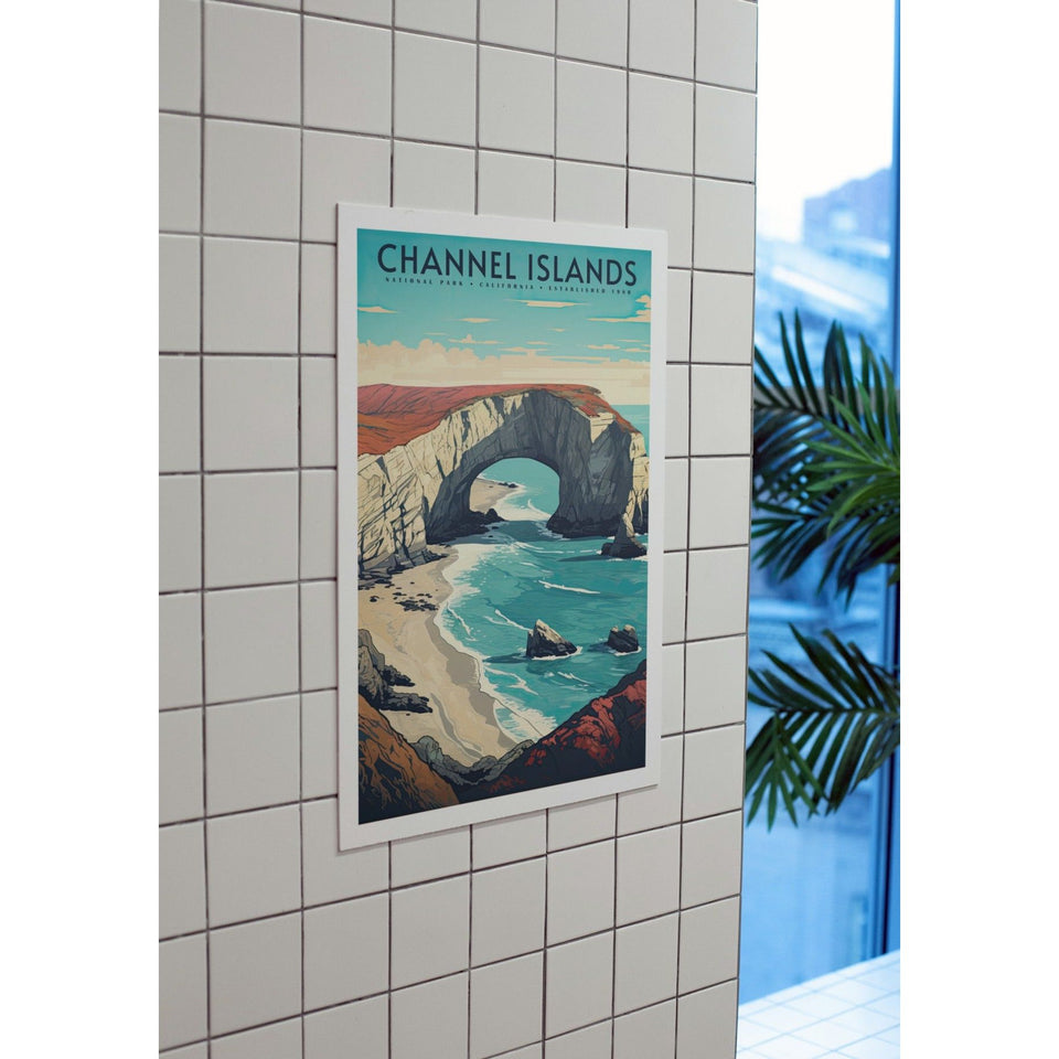 Channel Islands National Park Poster – Sea Arch & Turquoise Cove