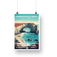 Channel Islands National Park Poster – Sea Arch & Turquoise Cove – Ranger Header