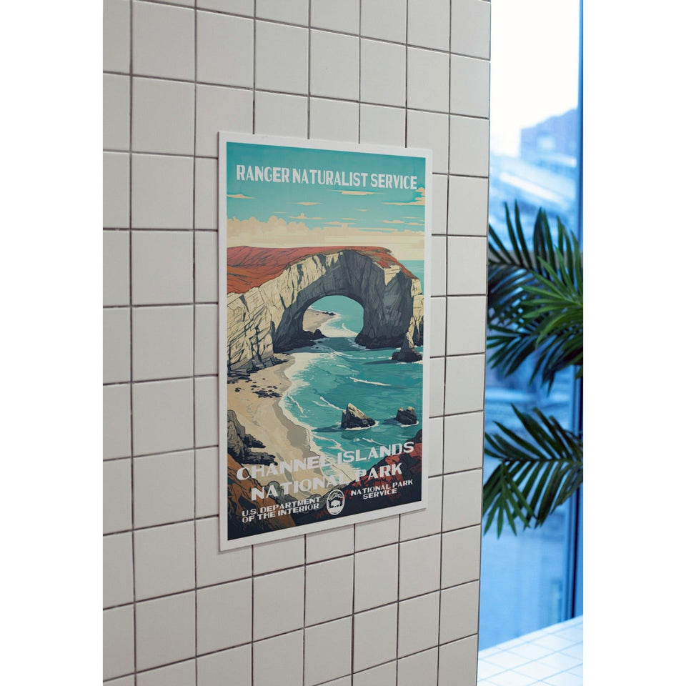 Channel Islands National Park Poster – Sea Arch & Turquoise Cove – Ranger Header