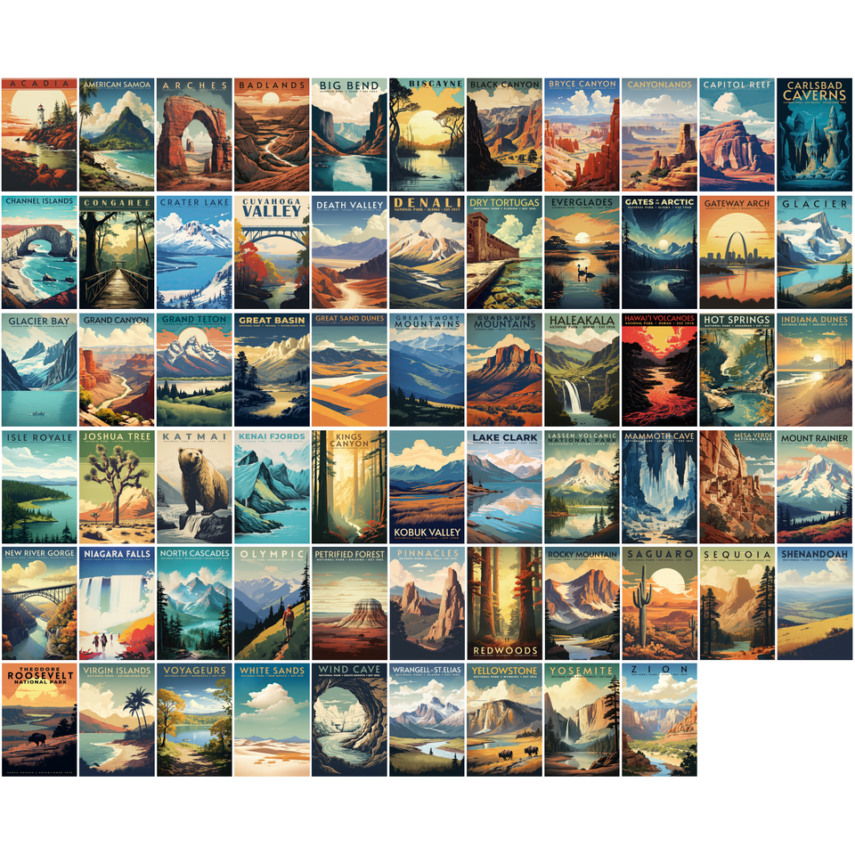 National Park Magnet Collection