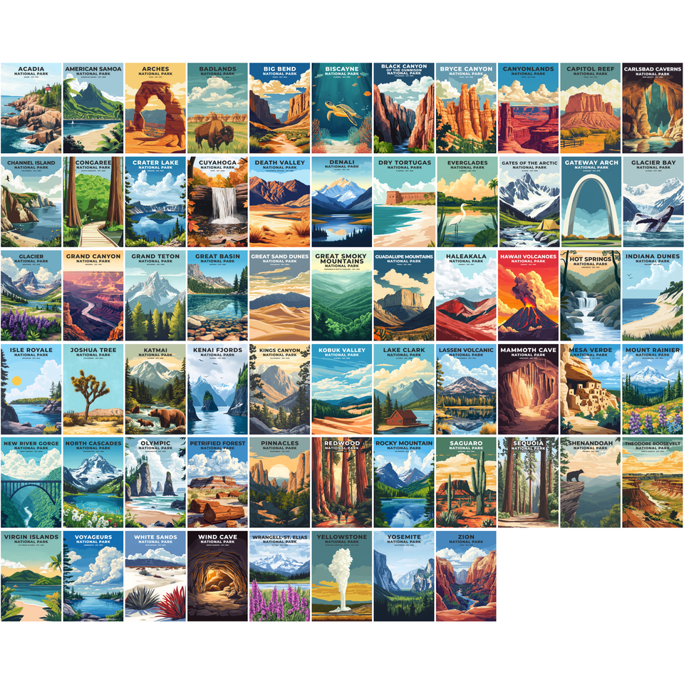 National Park Magnet Collection