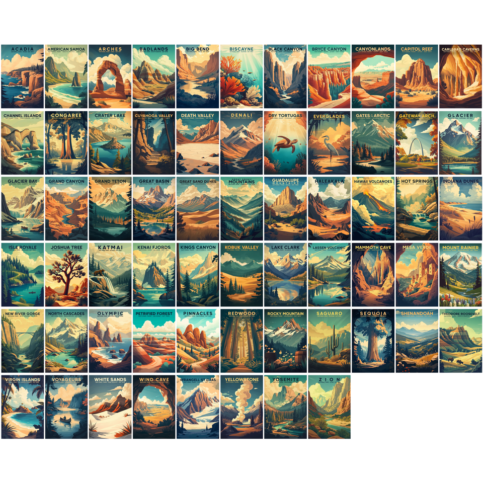 National Park Magnet Collection