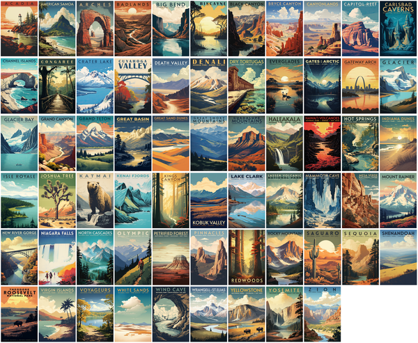 National Park Magnet Collection