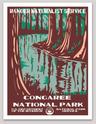 Congaree National Park WPA Sticker Large