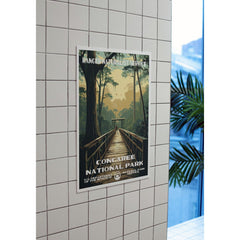 Congaree National Park Poster – Forest Boardwalk & Golden Canopy – Ranger Header