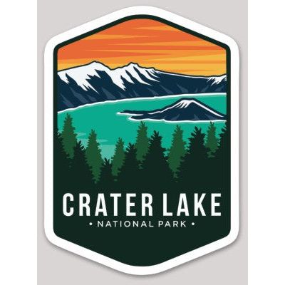 Crater Lake National Park Die Cut Sticker Large – Emblem Collection 1