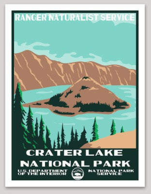 Crater Lake National Park WPA Sticker Large