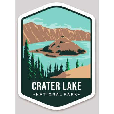 Crater Lake National Park Die Cut Sticker Large – Emblem Collection 2