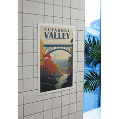 Cuyahoga Valley National Park Poster – Autumn Bridge & Valley View