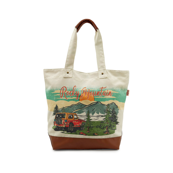 Rocky Mountain Adventure Canvas Tote