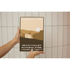 Death Valley National Park Poster – Desert Sunset & Pale River – Ranger Header