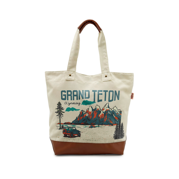 Grand Teton Adventure Canvas Tote Bag