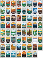National Park Emblem Sticker Collection 1