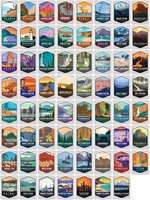 National Park Emblem Sticker Collection 2