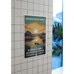 Everglades National Park Poster – Wading Bird & Marsh Sunset – Ranger Header
