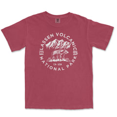 Lassen Volcanic National Park Garment-Dyed T-Shirt in Brick — corrected mockup