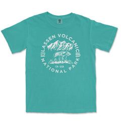 Lassen Volcanic National Park Garment-Dyed T-Shirt in Seafoam — corrected mockup