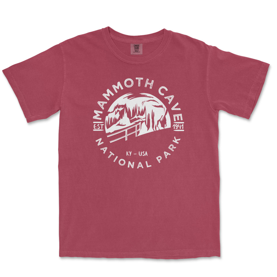 Mammoth Cave National Park Garment-Dyed T-Shirt in Brick — corrected mockup