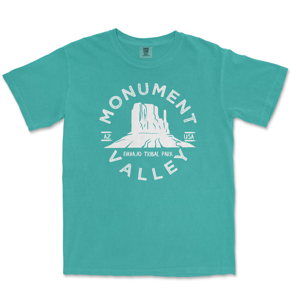 Monument Valley Garment-Dyed T-Shirt in Seafoam — corrected mockup