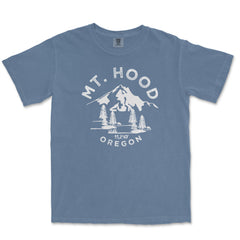 Mount Hood Garment-Dyed T-Shirt in Blue Jean — corrected mockup
