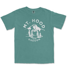 Mount Hood Garment-Dyed T-Shirt in Blue Spruce — corrected mockup