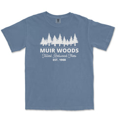 Muir Woods Garment-Dyed T-Shirt in Blue Jean — corrected mockup