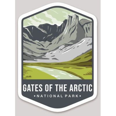 Gates of the Arctic National Park Die Cut Sticker Large – Emblem Collection 2