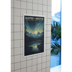 Gates of the Arctic National Park Poster – Moonlit Mountain Lake