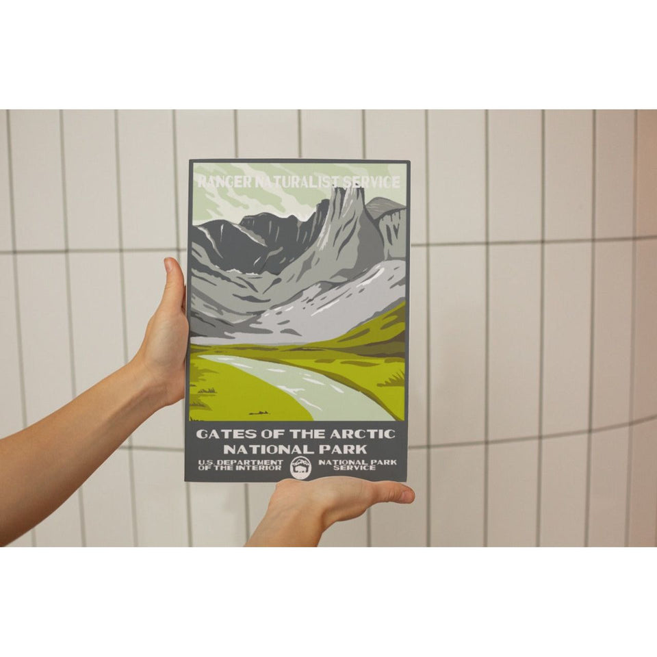 Gates of the Arctic National Park Poster – Green Valley & Gray Ridges – Ranger Header