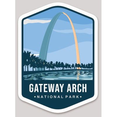 Gateway Arch National Park Die Cut Sticker Large – Emblem Collection 2