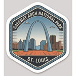 Gateway Arch National Park Die Cut Sticker