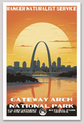 Gateway Arch National Park WPA Sticker Large