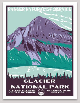 Glacier National Park WPA Sticker Large