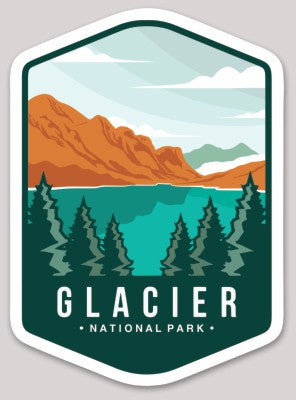 Glacier National Park Die Cut Sticker Large