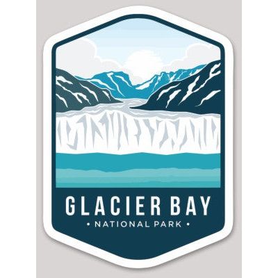 Glacier Bay National Park Die Cut Sticker Large – Emblem Collection 1