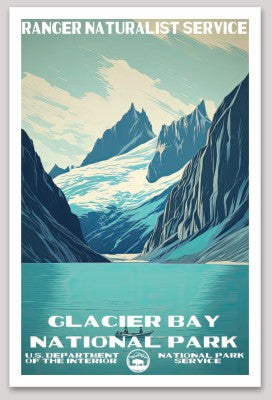 Glacier Bay National Park WPA Sticker Large