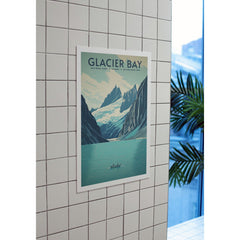 Glacier Bay National Park Poster – Blue Glacier & Mountain Walls