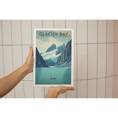 Glacier Bay National Park Poster – Blue Glacier & Mountain Walls